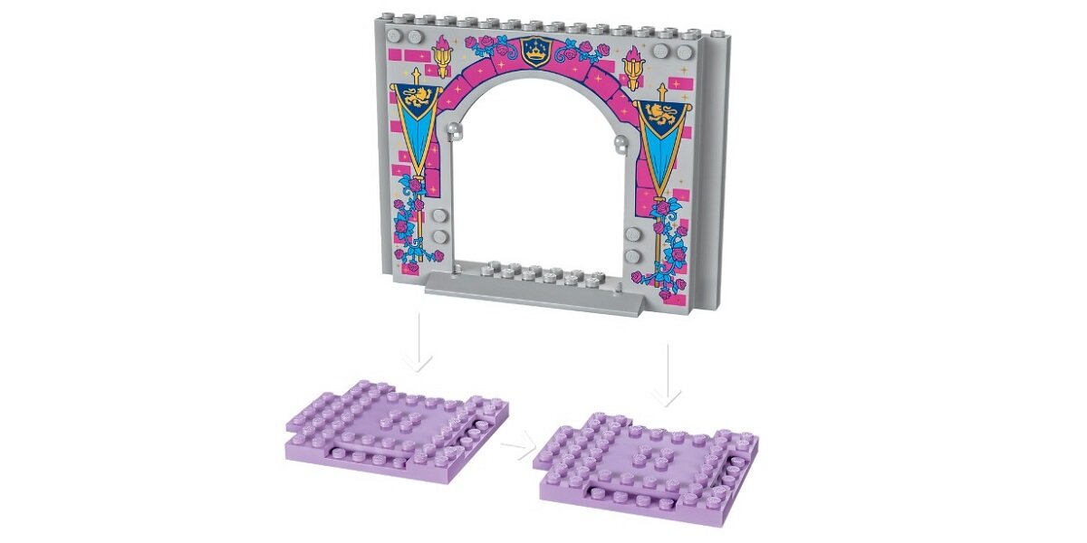 LEGO Disney Princess Zamek Aurory 43211 dziecko kreatywność zabawa nauka rozwój klocki figurki minifigurki jakość tradycja konstrukcja nauka wyobraźnia role jakość bezpieczeństwo wyobraźnia 