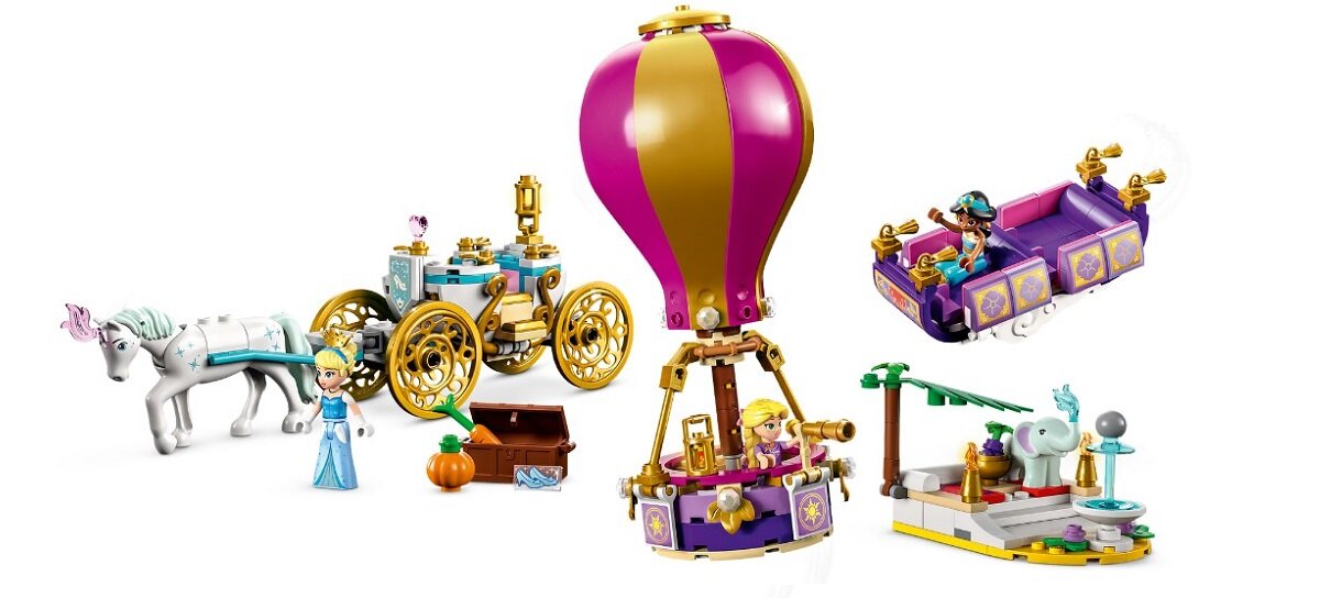 LEGO Disney Princess Podróż zaczarowanej księżniczki 43216 dziecko kreatywnść zabawa rozwój klocki figurki minifigurki jakość tradycja konstrukcja nauka wyobraźnia role jakość bezpieczeństwo