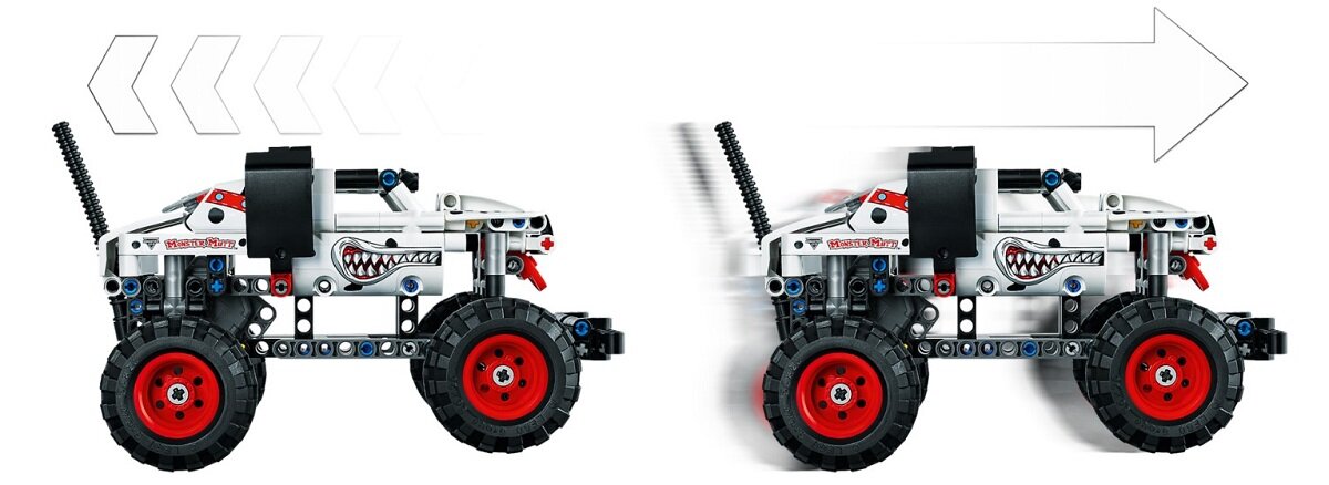 LEGO Technic Monster Jam Monster Mutt Dalmatian 42150 dziecko kreatywność zabawa nauka rozwój klocki figurki minifigurki jakość tradycja konstrukcja nauka wyobraźnia role jakość bezpieczeństwo wyobraźnia budowanie pasja hobby funkcje instrukcje