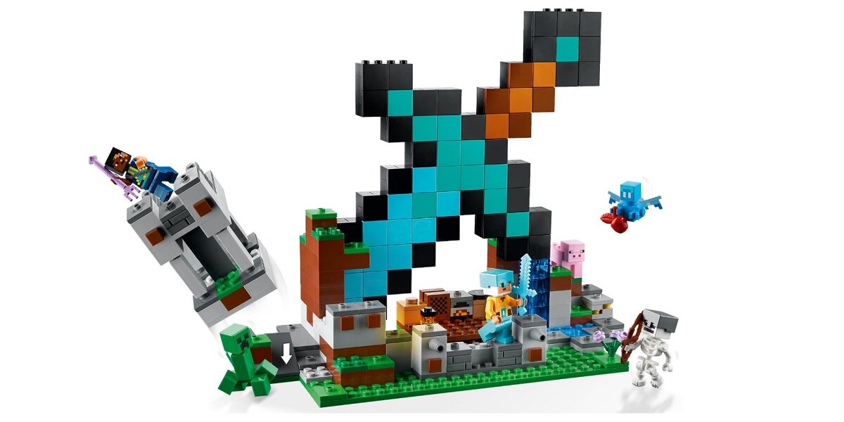 LEGO Minecraft Bastion miecza 21244 dziecko kreatywność zabawa nauka rozwój klocki figurki minifigurki jakość tradycja konstrukcja nauka wyobraźnia role jakość bezpieczeństwo wyobraźnia budowanie pasja hobby funkcje instrukcje