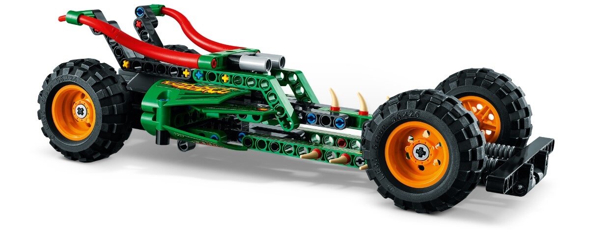 LEGO Technic Monster Jam Dragon 42149 dziecko kreatywność zabawa nauka rozwój klocki figurki minifigurki jakość tradycja konstrukcja nauka wyobraźnia role jakość bezpieczeństwo wyobraźnia budowanie pasja hobby funkcje instrukcje