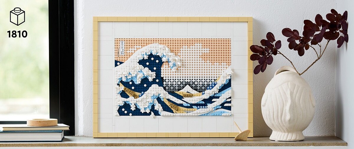 LEGO Art Hokusai Wielka fala 31208 kreatywność zabawa nauka rozwój klocki figurki minifigurki jakość tradycja konstrukcja nauka wyobraźnia role jakość bezpieczeństwo wyobraźnia budowanie pasja hobby funkcje instrukcja sztuka malarstwo obraz