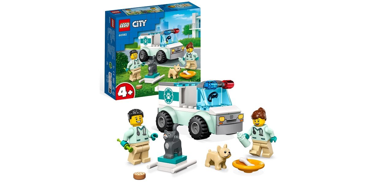 LEGO City Karetka weterynaryjna 60382 kreatywność zabawa nauka rozwój klocki figurki minifigurki jakość tradycja konstrukcja nauka wyobraźnia role jakość bezpieczeństwo wyobraźnia budowanie pasja hobby funkcje instrukcja