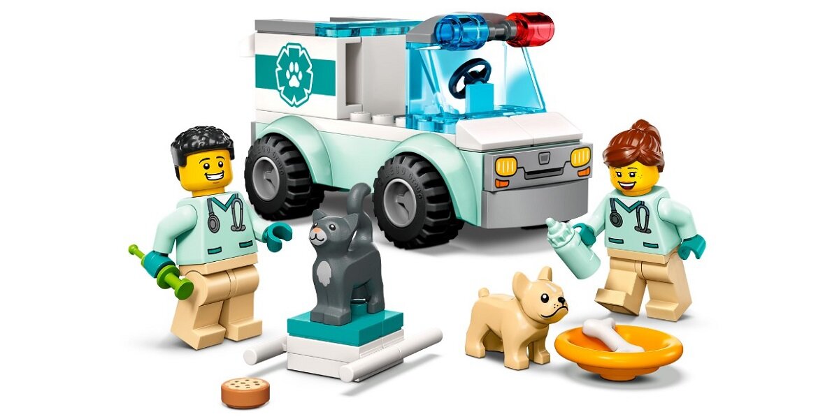 LEGO City Karetka weterynaryjna 60382 kreatywność zabawa nauka rozwój klocki figurki minifigurki jakość tradycja konstrukcja nauka wyobraźnia role jakość bezpieczeństwo wyobraźnia budowanie pasja hobby funkcje instrukcja