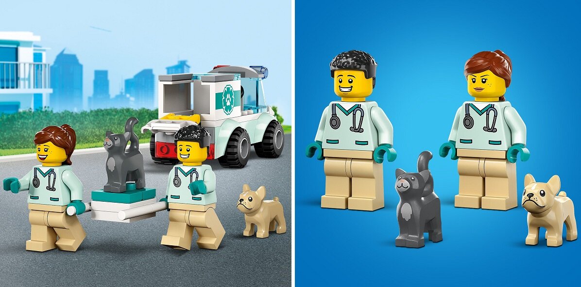 LEGO City Karetka weterynaryjna 60382 kreatywność zabawa nauka rozwój klocki figurki minifigurki jakość tradycja konstrukcja nauka wyobraźnia role jakość bezpieczeństwo wyobraźnia budowanie pasja hobby funkcje instrukcja