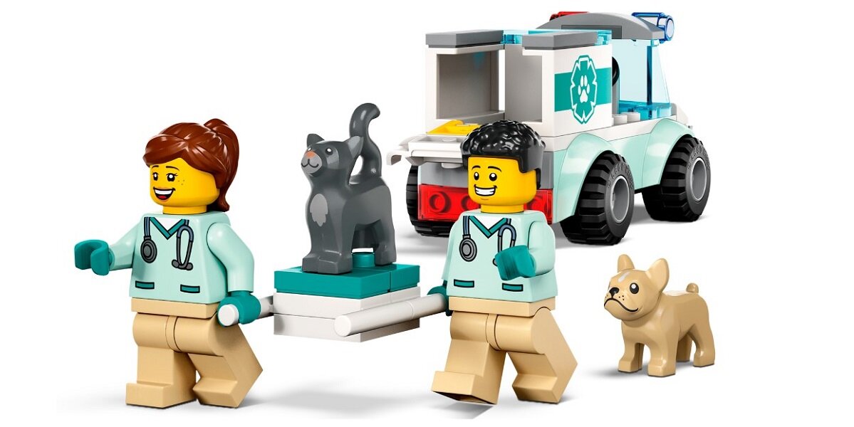 LEGO City Karetka weterynaryjna 60382 kreatywność zabawa nauka rozwój klocki figurki minifigurki jakość tradycja konstrukcja nauka wyobraźnia role jakość bezpieczeństwo wyobraźnia budowanie pasja hobby funkcje instrukcja