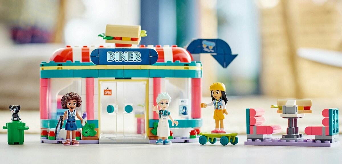 LEGO Friends Bar w śródmieściu Heartlake 41728 Mnóstwo akcesoriów