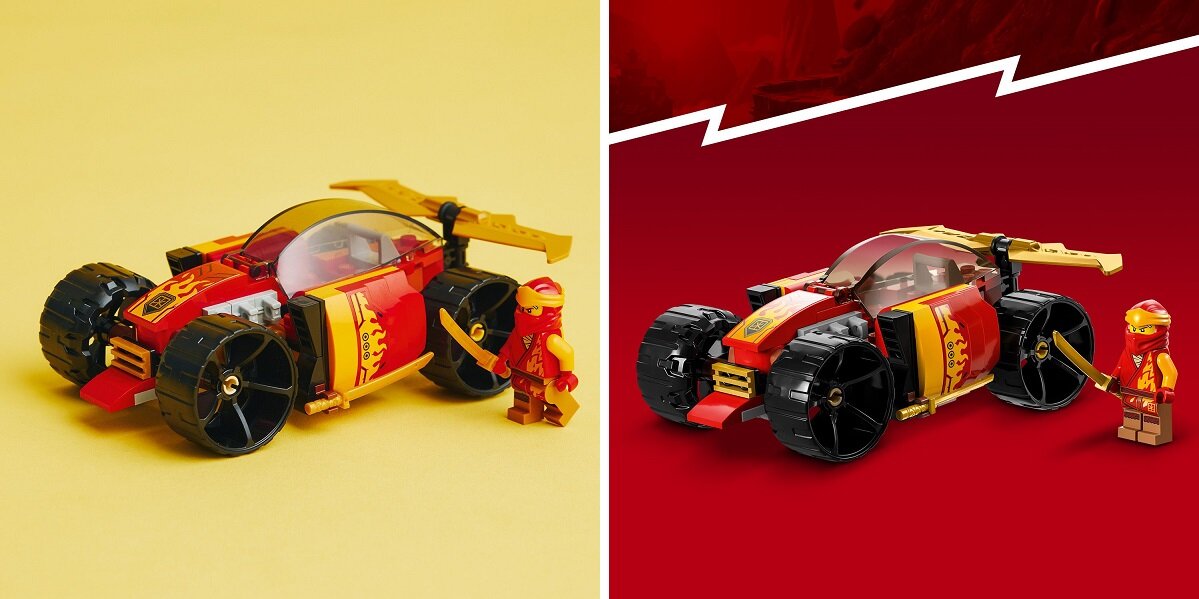 LEGO NINJAGO Samochód wyścigowy ninja Kaia EVO 71780 dziecko kreatywność zabawa nauka rozwój klocki figurki minifigurki jakość tradycja konstrukcja nauka wyobraźnia role jakość bezpieczeństwo wyobraźnia budowanie pasja hobby funkcje instrukcja aplikacja LEGO Builder