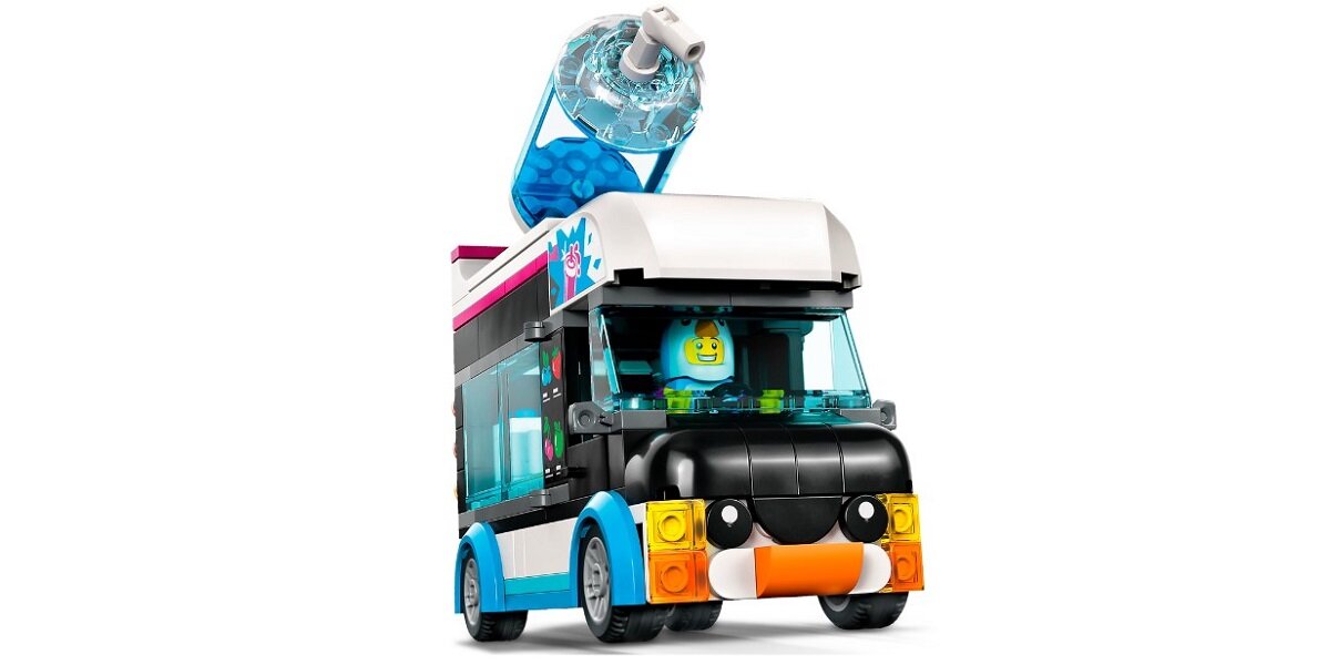 LEGO City Pingwinia furgonetka ze slushem 60384 dziecko kreatywność zabawa nauka rozwój klocki figurki minifigurki jakość tradycja konstrukcja nauka wyobraźnia role jakość bezpieczeństwo wyobraźnia budowanie pasja hobby funkcje instrukcje