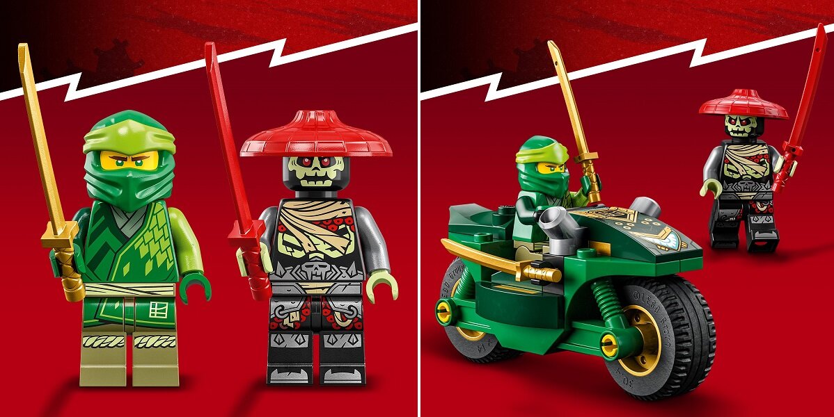 LEGO Ninjago Motocykl ninja Lloyda 71788 dziecko kreatywność zabawa nauka rozwój klocki figurki minifigurki jakość tradycja konstrukcja nauka wyobraźnia role jakość bezpieczeństwo wyobraźnia budowanie pasja hobby funkcje instrukcje