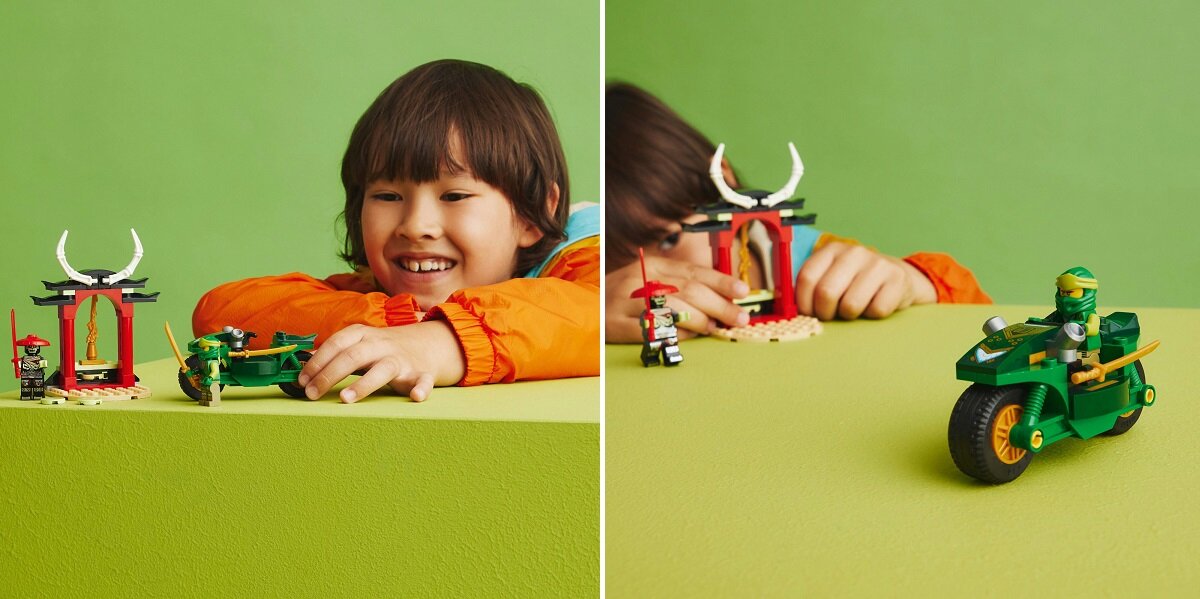 LEGO Ninjago Motocykl ninja Lloyda 71788 dziecko kreatywność zabawa nauka rozwój klocki figurki minifigurki jakość tradycja konstrukcja nauka wyobraźnia role jakość bezpieczeństwo wyobraźnia budowanie pasja hobby funkcje instrukcje