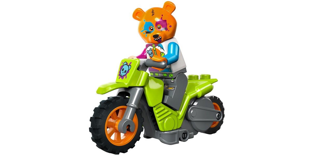 LEGO City Motocykl kaskaderski z niedźwiedziem 60356 dziecko kreatywność zabawa nauka rozwój klocki figurki minifigurki jakość tradycja konstrukcja nauka wyobraźnia role jakość bezpieczeństwo wyobraźnia budowanie pasja hobby funkcje instrukcja aplikacja LEGO Builder