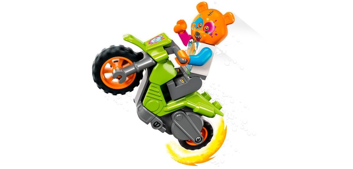 LEGO City Motocykl kaskaderski z niedźwiedziem 60356 dziecko kreatywność zabawa nauka rozwój klocki figurki minifigurki jakość tradycja konstrukcja nauka wyobraźnia role jakość bezpieczeństwo wyobraźnia budowanie pasja hobby funkcje instrukcja aplikacja LEGO Builder