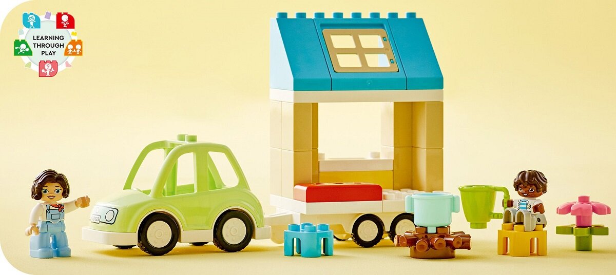 LEGO DUPLO Town Dom rodzinny na kółkach 10986 dziecko kreatywność zabawa nauka rozwój klocki figurki minifigurki jakość tradycja konstrukcja nauka wyobraźnia role jakość bezpieczeństwo wyobraźnia budowanie pasja hobby funkcje instrukcja aplikacja LEGO Builder