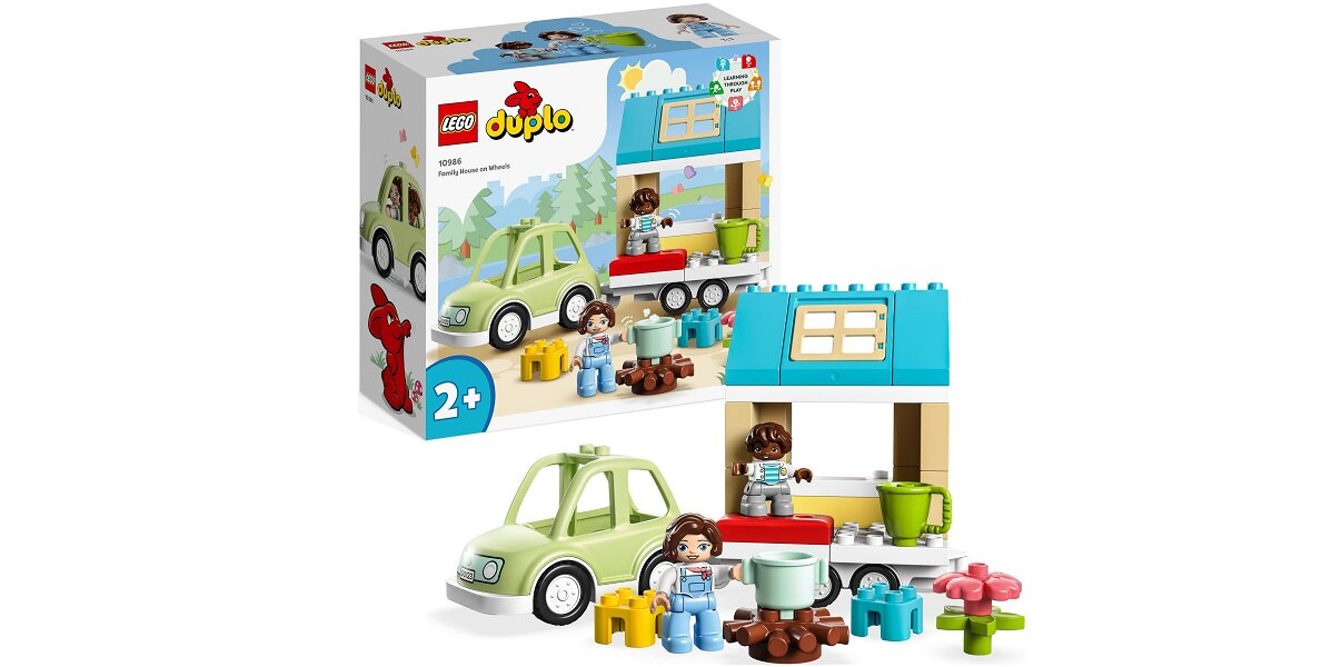 LEGO DUPLO Town Dom rodzinny na kółkach 10986 dziecko kreatywność zabawa nauka rozwój klocki figurki minifigurki jakość tradycja konstrukcja nauka wyobraźnia role jakość bezpieczeństwo wyobraźnia budowanie pasja hobby funkcje instrukcja aplikacja LEGO Builder