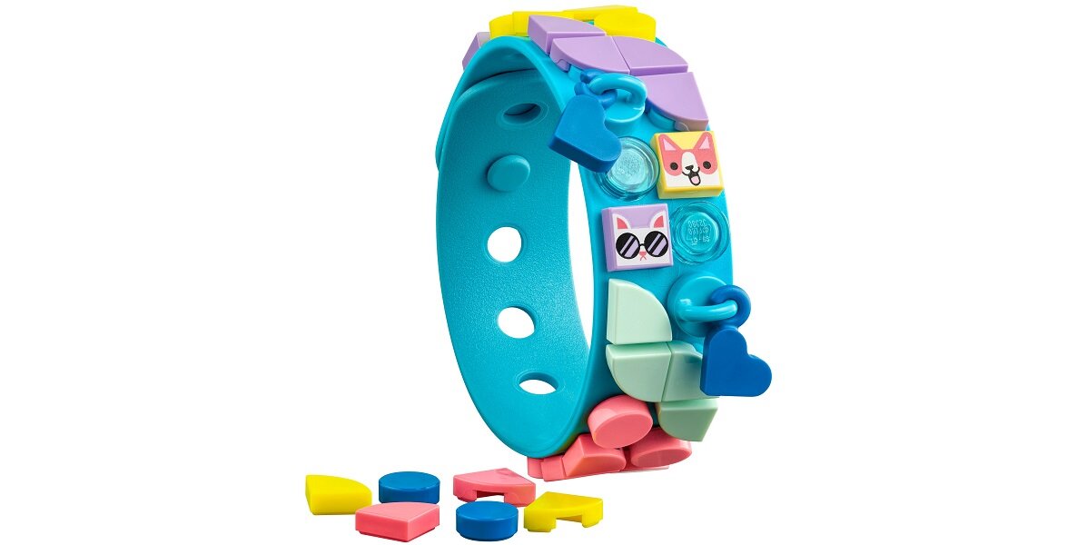 LEGO DOTS Moje zwierzaki — bransoletka 41801 dziecko kreatywność zabawa nauka rozwój klocki figurki minifigurki jakość tradycja konstrukcja nauka wyobraźnia role jakość bezpieczeństwo wyobraźnia budowanie pasja hobby funkcje instrukcja aplikacja LEGO Builder