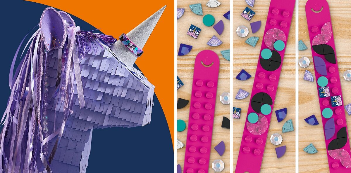 LEGO DOTS Jednorożce rządzą — bransoletka 41802 dziecko kreatywność zabawa nauka rozwój klocki figurki minifigurki jakość tradycja konstrukcja nauka wyobraźnia role jakość bezpieczeństwo wyobraźnia budowanie pasja hobby funkcje instrukcje