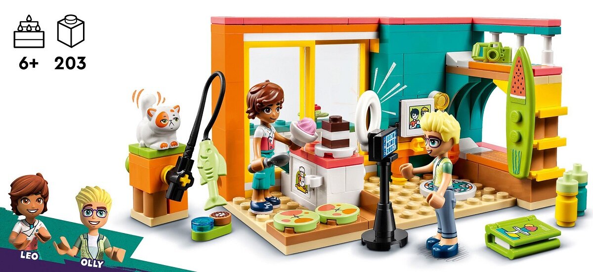 LEGO Friends Pokój Leo 41754 dziecko kreatywność zabawa nauka rozwój klocki figurki minifigurki jakość tradycja konstrukcja nauka wyobraźnia role jakość bezpieczeństwo wyobraźnia budowanie pasja hobby funkcje instrukcje