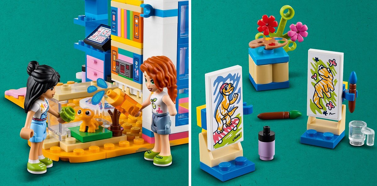 LEGO Friends Pokój Liann 41739 dziecko kreatywność zabawa nauka rozwój klocki figurki minifigurki jakość tradycja konstrukcja nauka wyobraźnia role jakość bezpieczeństwo wyobraźnia budowanie pasja hobby funkcje instrukcje Liann Autumn gekon