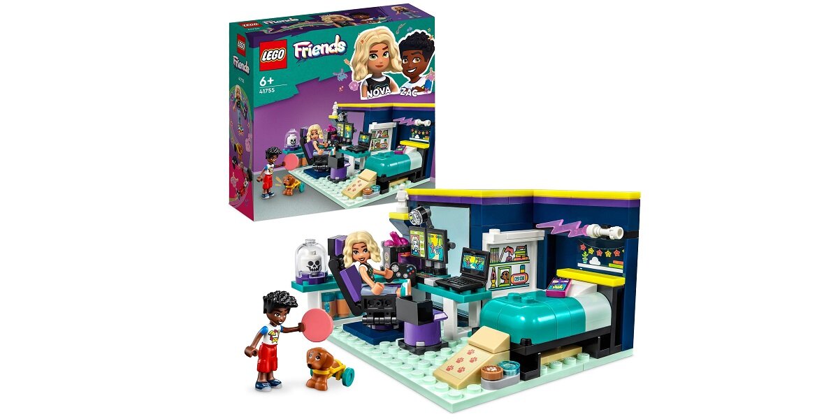 LEGO Friends Pokój Novy 41755 dziecko kreatywność zabawa nauka rozwój klocki figurki minifigurki jakość tradycja konstrukcja nauka wyobraźnia role jakość bezpieczeństwo wyobraźnia budowanie pasja hobby funkcje instrukcja