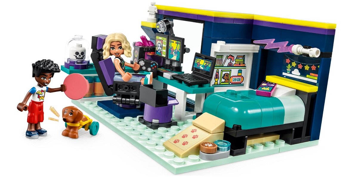 LEGO Friends Pokój Novy 41755 dziecko kreatywność zabawa nauka rozwój klocki figurki minifigurki jakość tradycja konstrukcja nauka wyobraźnia role jakość bezpieczeństwo wyobraźnia budowanie pasja hobby funkcje instrukcja