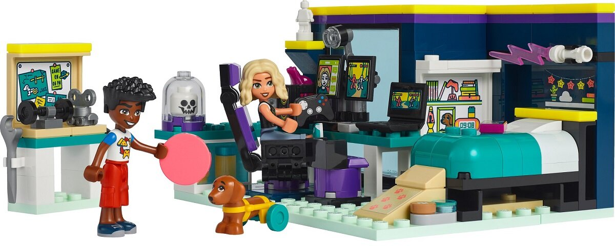 LEGO Friends Pokój Novy 41755 dziecko kreatywność zabawa nauka rozwój klocki figurki minifigurki jakość tradycja konstrukcja nauka wyobraźnia role jakość bezpieczeństwo wyobraźnia budowanie pasja hobby funkcje instrukcja