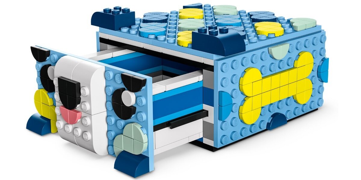 LEGO DOTS Kreatywny zwierzak — szuflada 41805 dziecko kreatywność zabawa nauka rozwój klocki figurki minifigurki jakość tradycja konstrukcja nauka wyobraźnia role jakość bezpieczeństwo wyobraźnia budowanie pasja hobby funkcje instrukcja aplikacja LEGO Builder