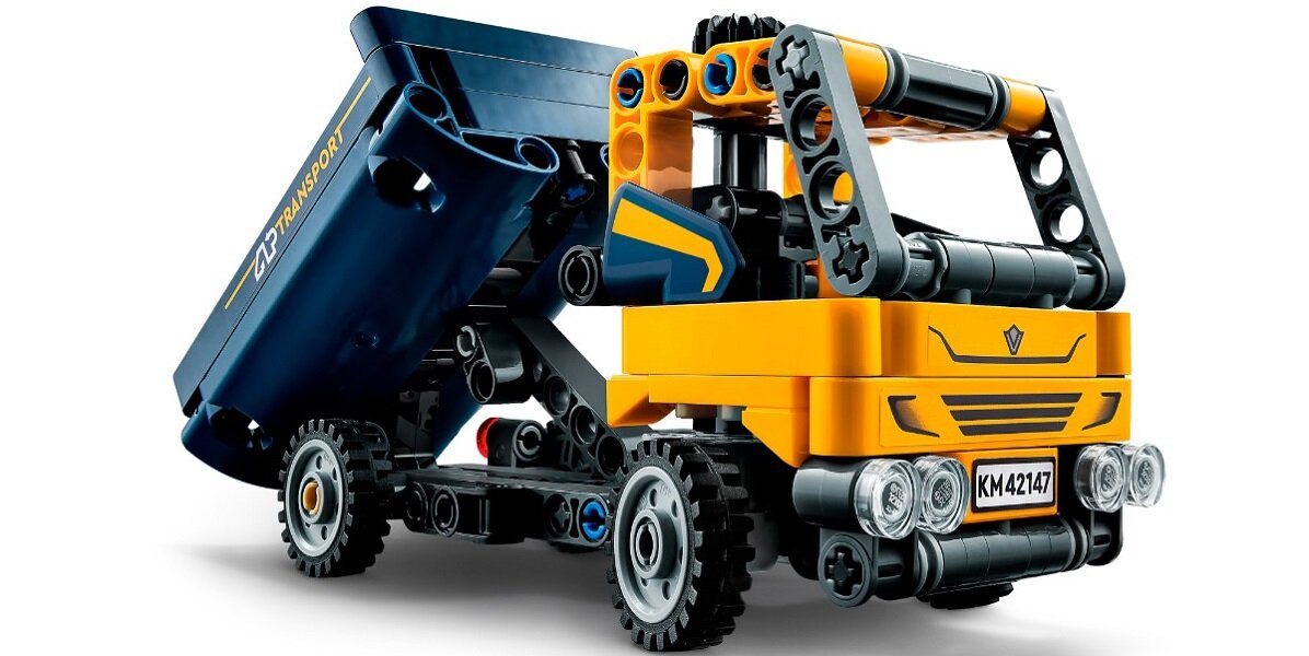 LEGO Technic Wywrotka 42147 dziecko kreatywność zabawa nauka rozwój klocki figurki minifigurki jakość tradycja konstrukcja nauka wyobraźnia role jakość bezpieczeństwo wyobraźnia budowanie pasja hobby funkcje instrukcje