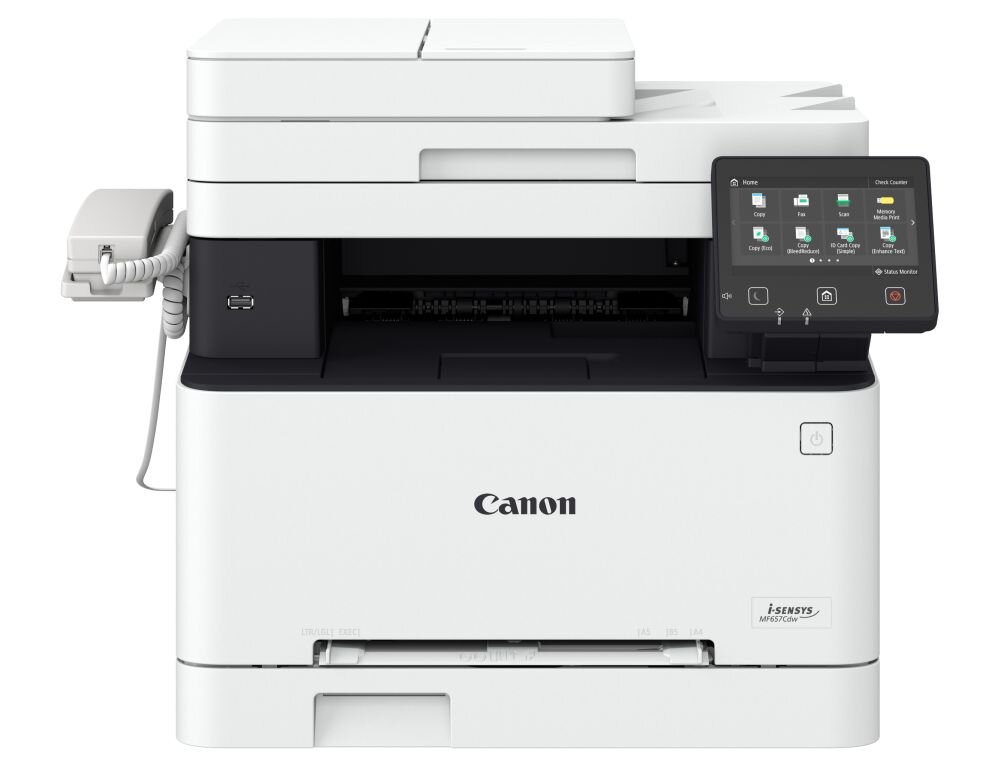 Urządzenie wielofunkcyjne CANON i-SENSYS MF657Cdw 3w1 papier wydajność tusz drukowanie szybkość łączność format sterowanie