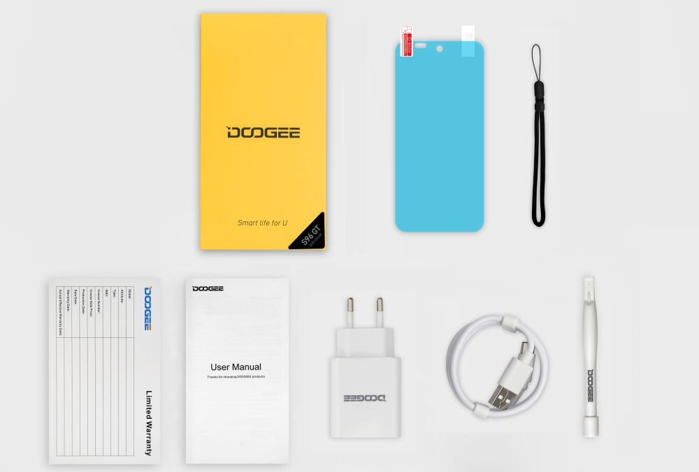SMARTFON DOOGEE S96 GT ekran bateria aparat procesor ram pamięć pojemność rozdzielczość zdjęcia filmy opis dane cechy blokady system łączność wifi bluetooth obudowa szkło odporność porty muzyka transfer sieć przekątna matryca waga czujniki