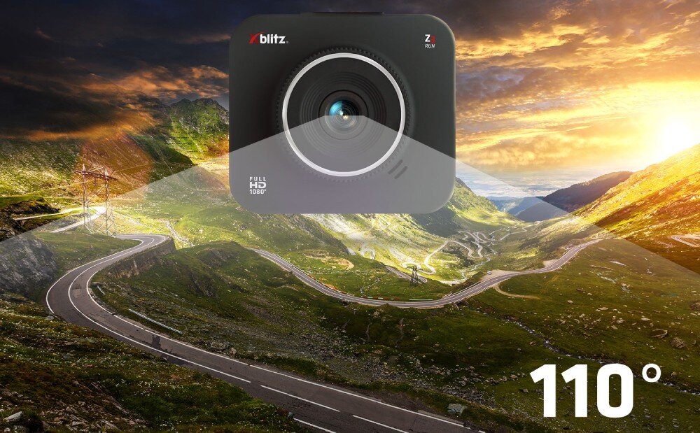 Wideorejestrator XBLITZ Z3 Run kąt widzenia widoczność