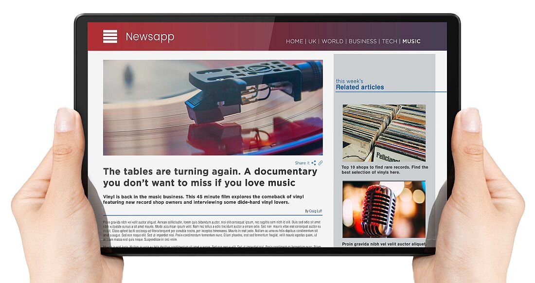 Tablet LENOVO Tab M10 Plus 10.3 WiFi - Technologia rozpoznawania twarzy 