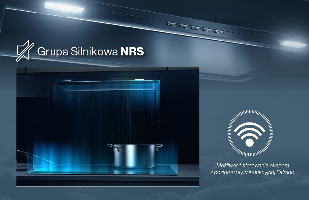 FALMEC Grupa silnikowa NRS 70 sterowanie okap płyta indukcyjna włącznik wyłącznik timer oświetlenie