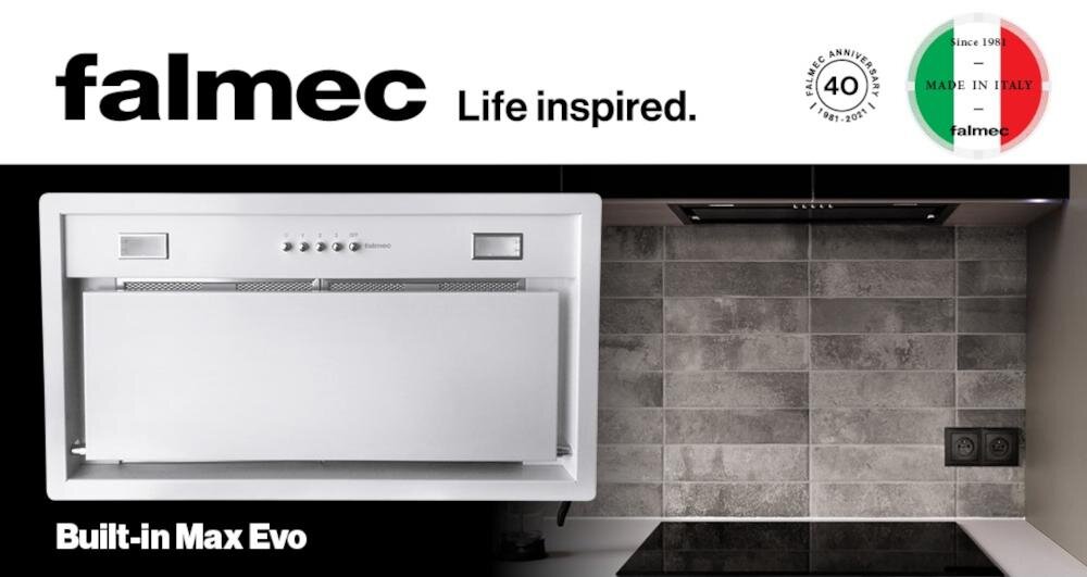 FALMEC Built-In Max Evo 50 Biały 480m3/h 65dB klasa C Okap - niskie ...