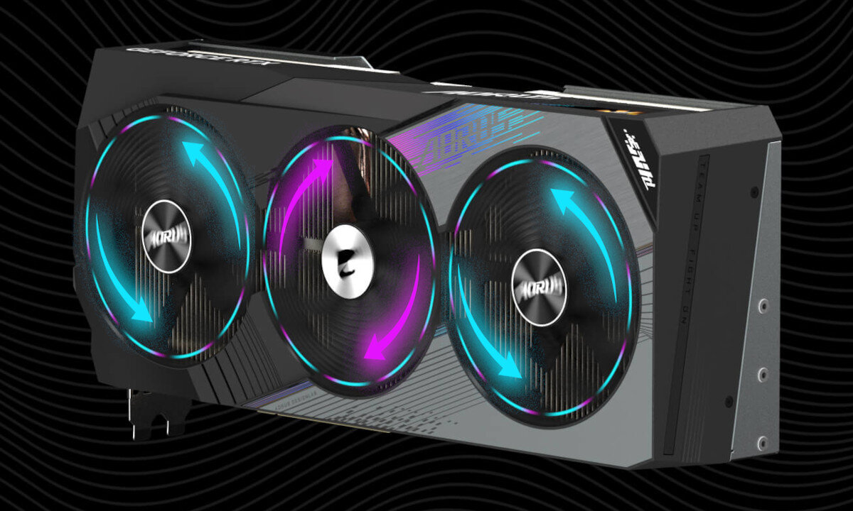 Karta graficzna GIGABYTE Aorus GeForce RTX 4080 Master 16GB DLSS 3 chłodzenie temperatury radiator głośność