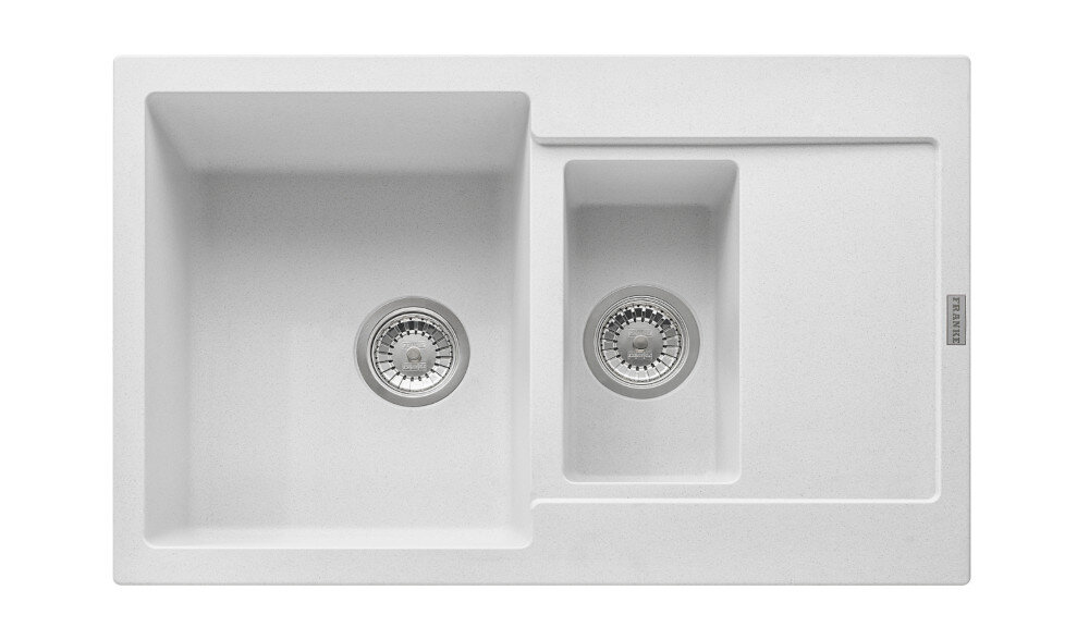 Zlewozmywak FRANKE Maris MRG 651-78 114.0675.990 Biały polarny widok na zlew z góry odporność na plamy trwałość kwarc fragranite wytrzymałość