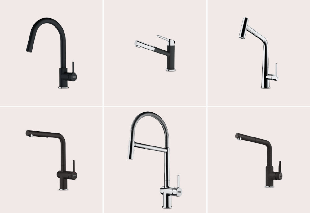 Zlewozmywak FRANKE Antea AZG 611-78 114.0676.249 Onyx Dopasuj baterię kuchenną sześć rodzajów baterii kuchennych czarne srebrne klasyczne desgnerskie dopasowanie do potrzeb różne wersje kolorystyczne