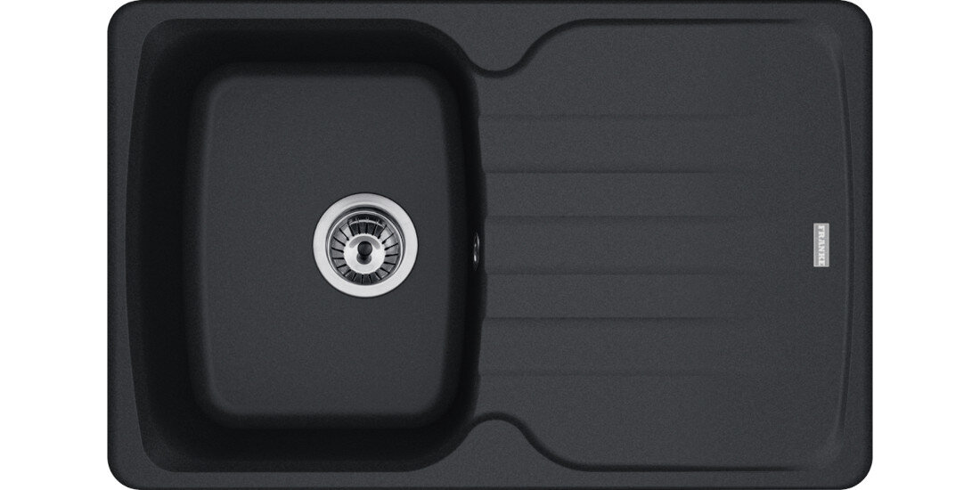 Zlewozmywak FRANKE Antea AZG 611-78 114.0676.249 Onyx widok na zlew z góry odporność na plamy trwałość kwarc fragranite wytrzymałość