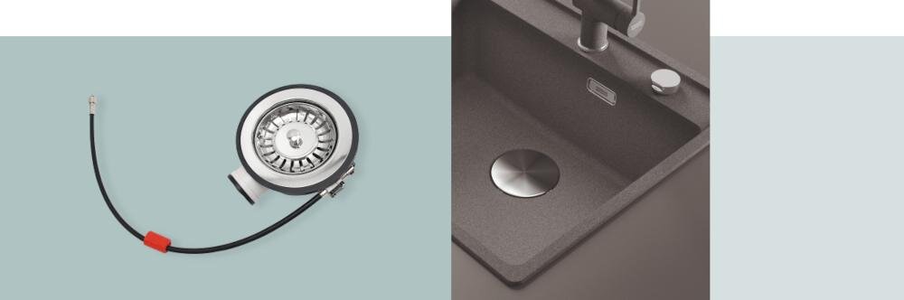 FRANKE Basis BFG 621-116 114.0676.263 wygoda korek zatyczkowy automatyczny odpływ zamykanie otwieranie szybko prosto higienicznie