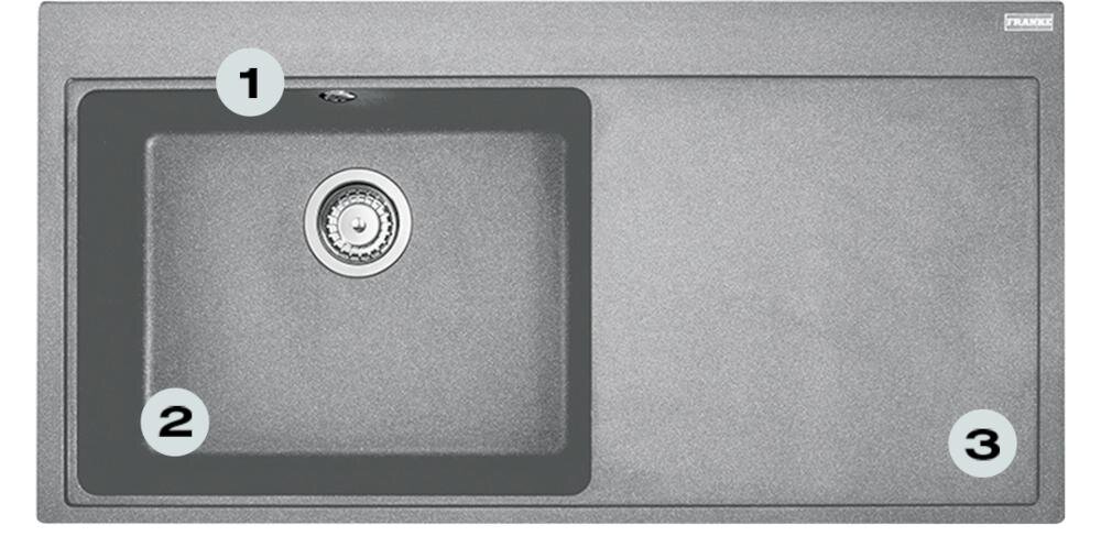 Zlewozmywak FRANKE Mythos MTG 611-100 114.0675.937 Kamienny szary sześć rodzajów baterii kuchennych czarne srebrne klasyczne desgnerskie dopasowanie do potrzeb różne wersje kolorystyczne