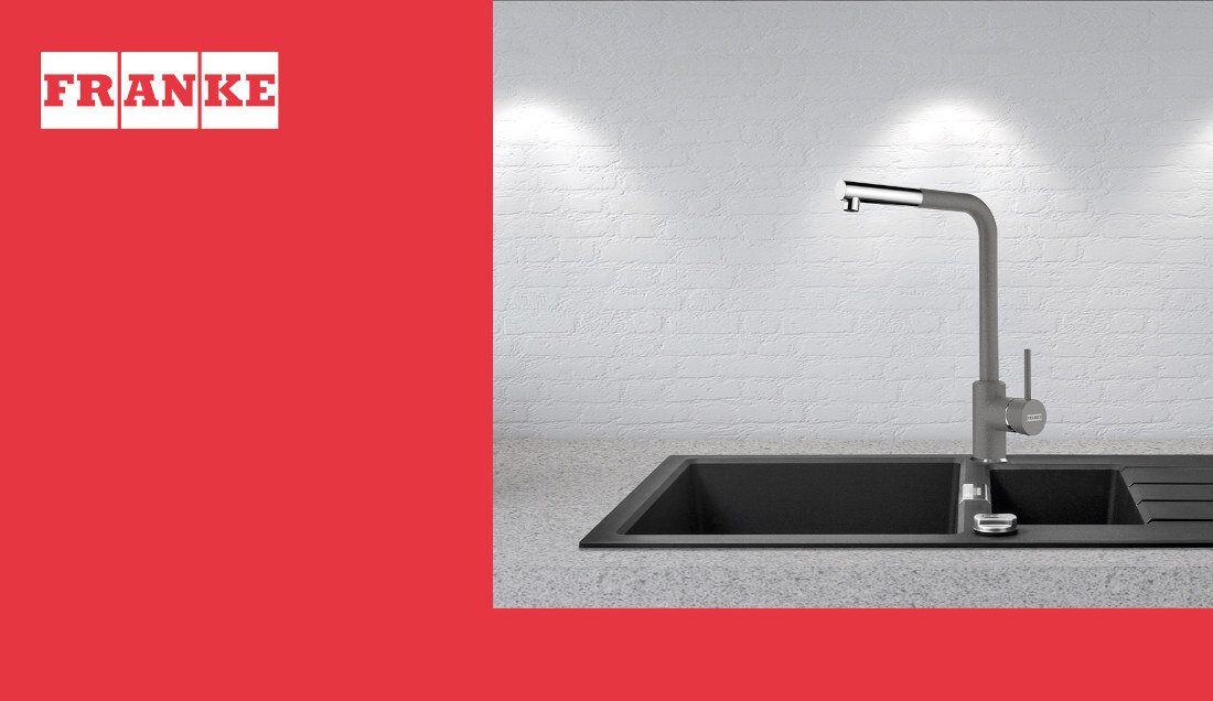 Bateria FRANKE Sirius L Side Pull-out 115.0668.381 Chrom-kamienny szary kuchnia prace komfort wygoda
