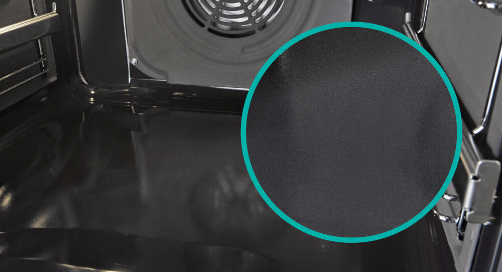 KUCHNIA GORENJE MEKIS6101I wizualizacja powłoka SilverMatte wykonanie wnętrze łatw czyszczenie