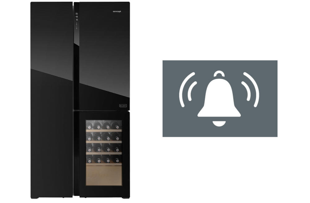 CONCEPT LA7991bc Side by Side drzwi lodówka energia elektrycznaq alarm uchylone drzwi sygnał dźwiękowy