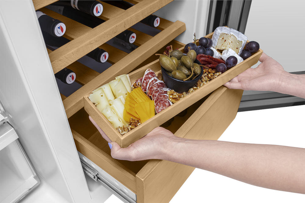 CONCEPT LA7991bc Side by Side drewniane półki przechowywanie żywność przekąski przystawki szuflada