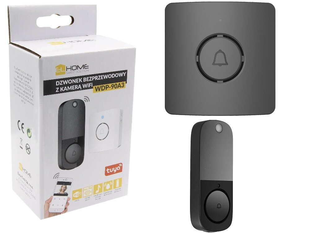 Dzwonek EURA WDP-90A3 Grafitowy stopień ochrony IP20 IP44