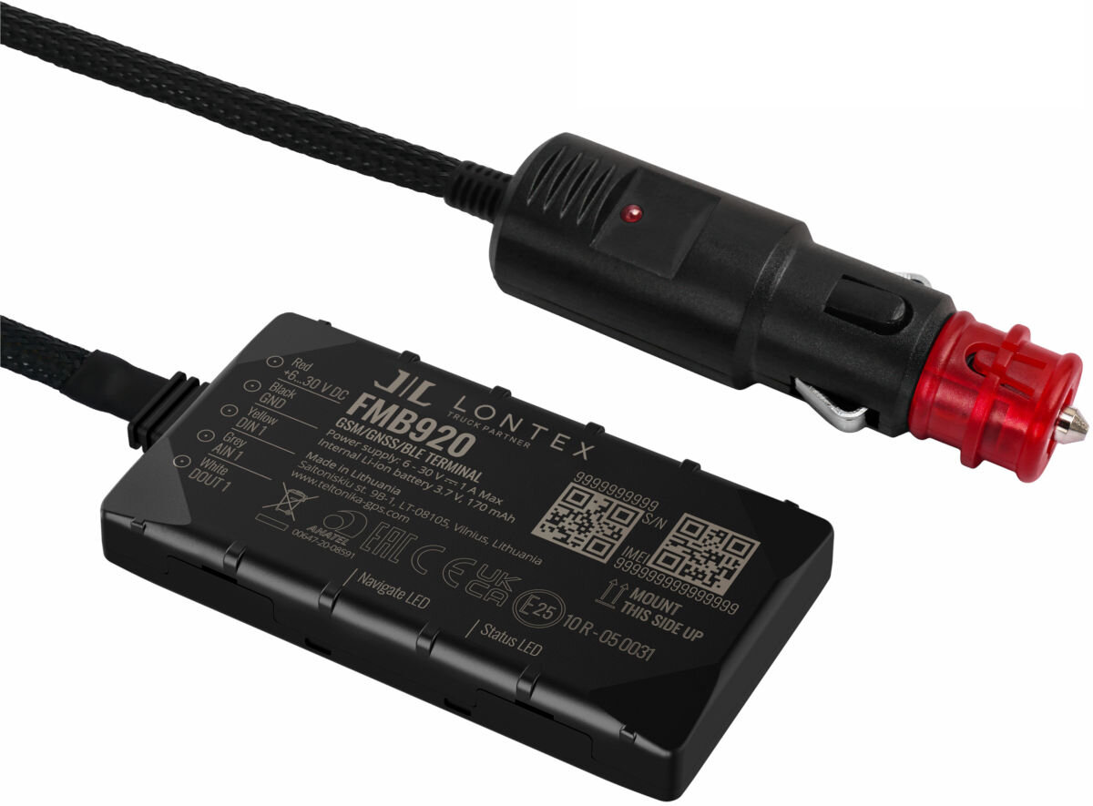 Moduł GPS TELTONIKA FMB920 12 miesięcy montaż zasilanie gniazdo zapalniczki moduł esim