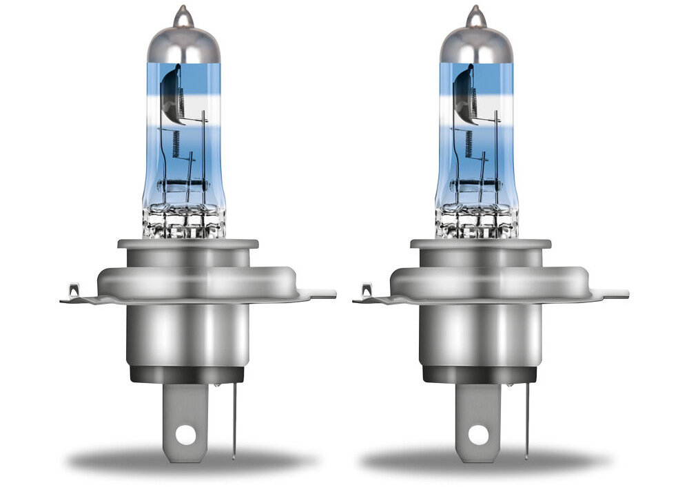 Zestaw żarówek samochodowych OSRAM H7 3550K 12V-55W dobra widoczność dwie żarówki odpowiednie oświetlenie zwiększone bezpieczeństwo lustrzane chromowanie główki moc 55 W