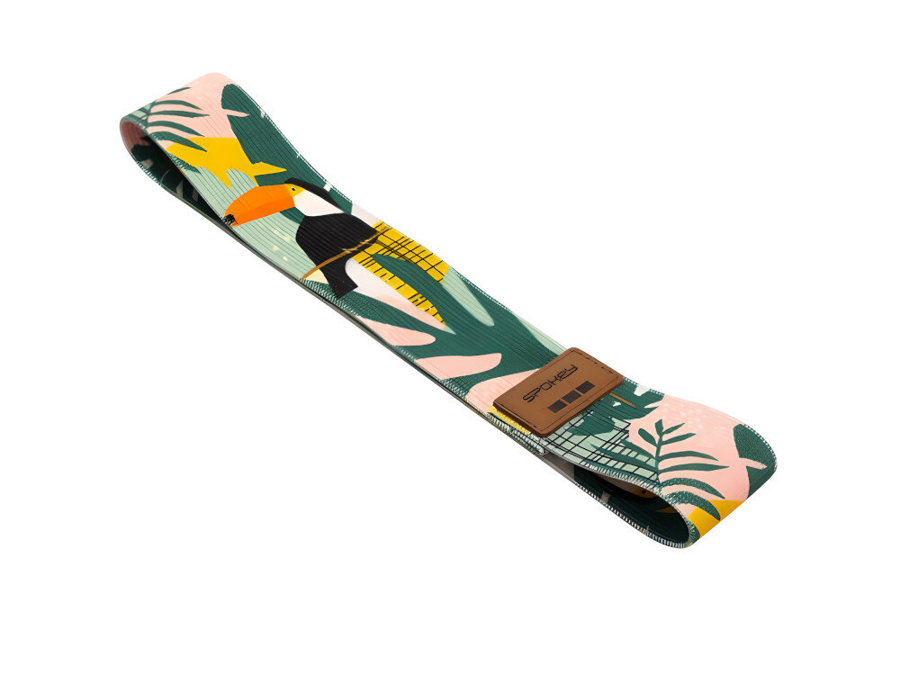 Guma do ćwiczeń SPOKEY Home Jungle Hard jakość funkcjonalność tajemnicze roślinne motywy w 100% z bawełny szerokość 5 cm długość do 32 cm