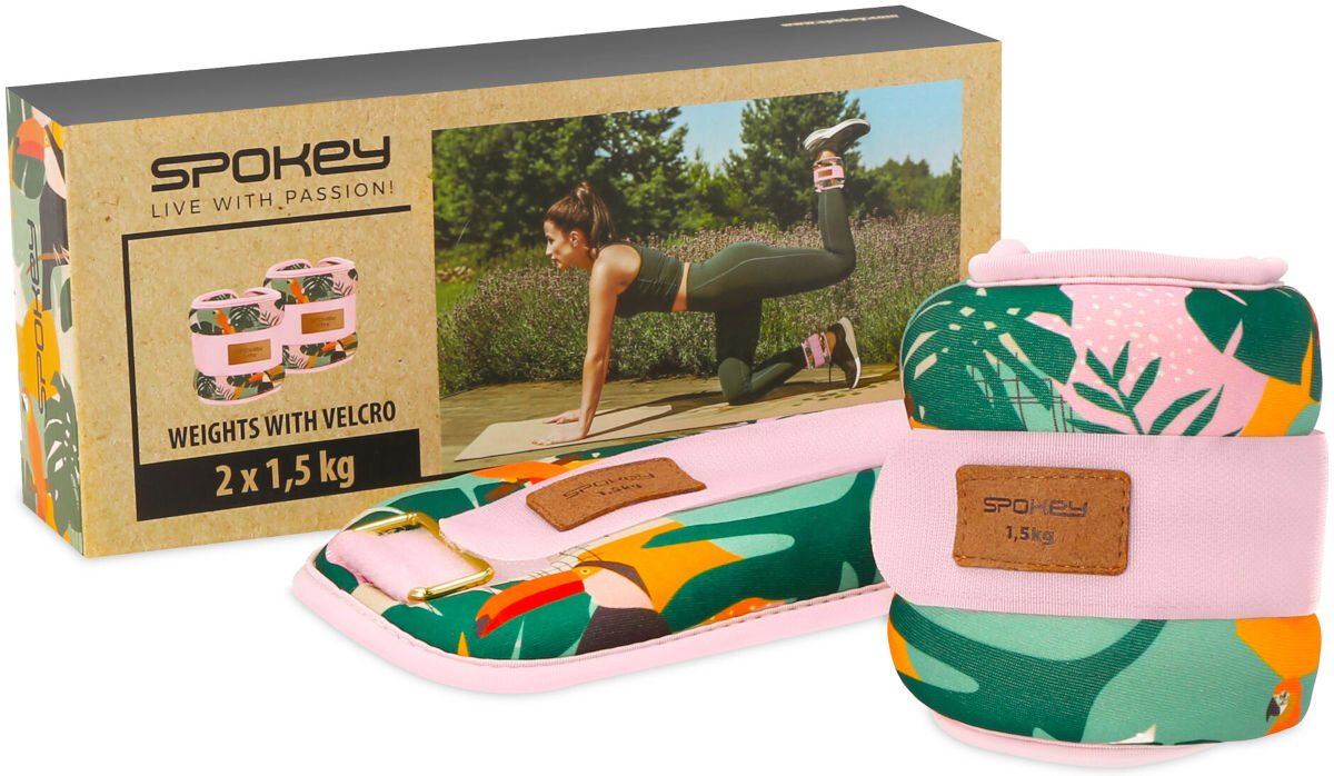 Obciążniki na ręce i kostki SPOKEY Home Jungle (2 x 1.5 kg) elementy zestaw