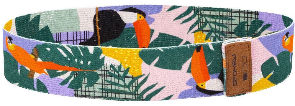 Guma do ćwiczeń SPOKEY Home Jungle Light o zamkniętym obwodzie do treningu rąk nóg ud pośladków w wersji light o oporze do 20 kg z bardzo mocnej bawełny